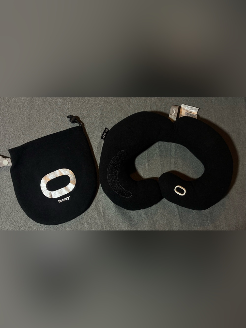 NWOT BCOZZY Black/Grey Travel Pillow